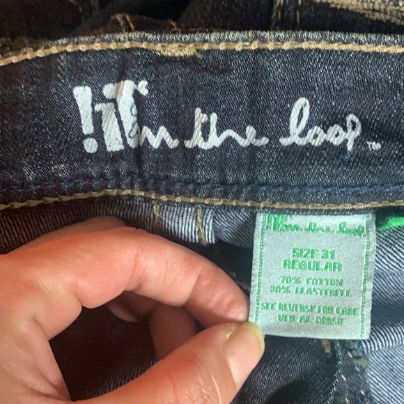 IN The Loop Dark Wash Flared/Wild Leg Blue Jeans Size 31 - Picture 11 of 15